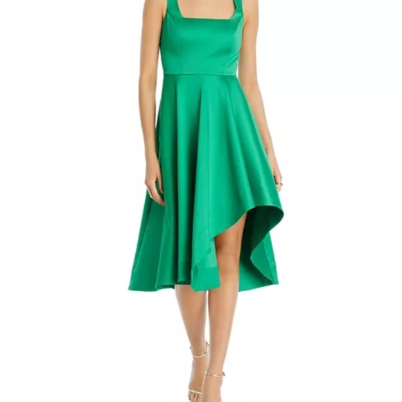 Eliza J Green Asymmetric Fit and Flare Dress - Picture 10 of 11